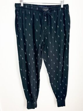 Ralph Lauren Black Polo Logo Lounge Joggers